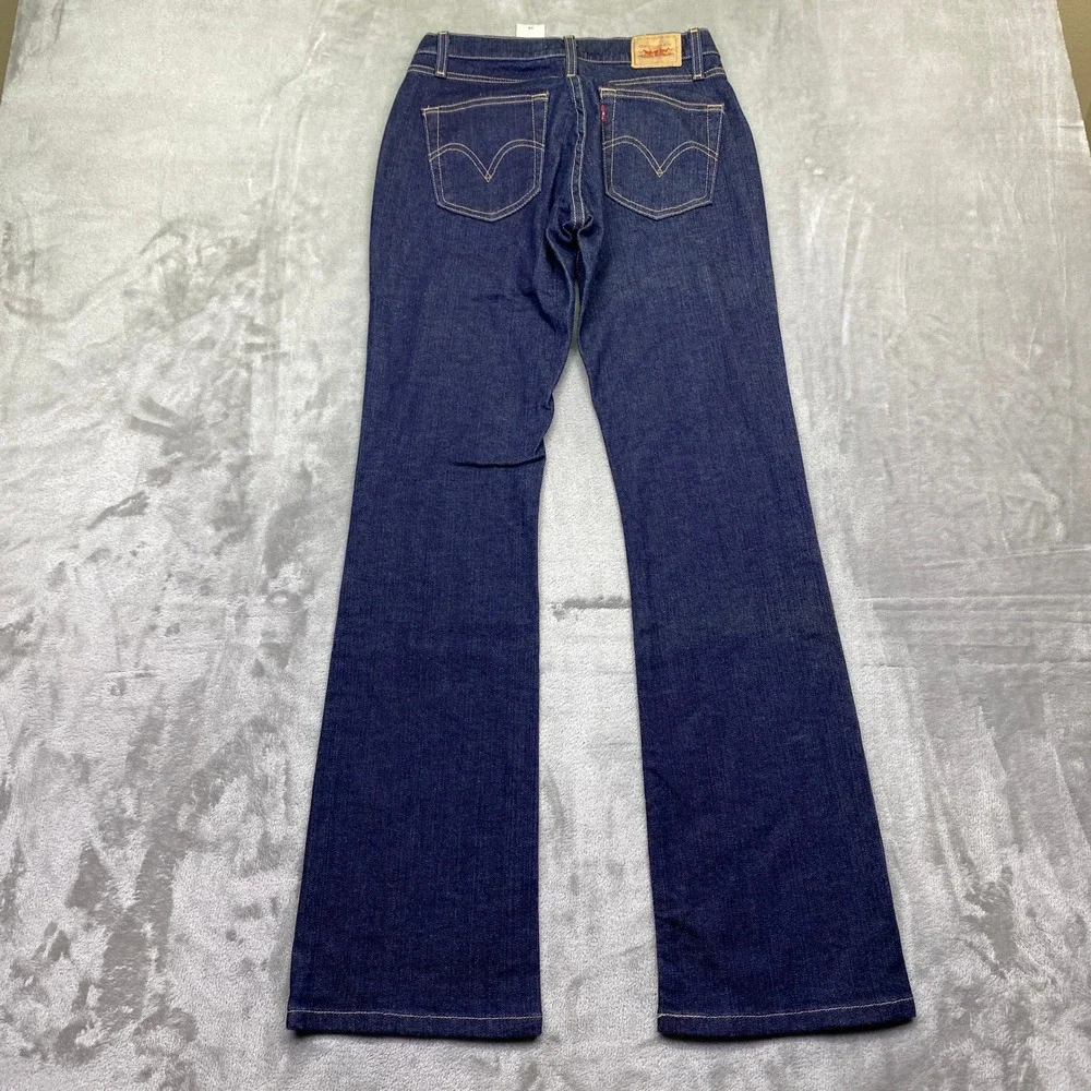 VTG Levis Curvy Cut Dark Wash Bootcut Jeans Blue Denim 5M 736L Y2K Grunge Retro‎
